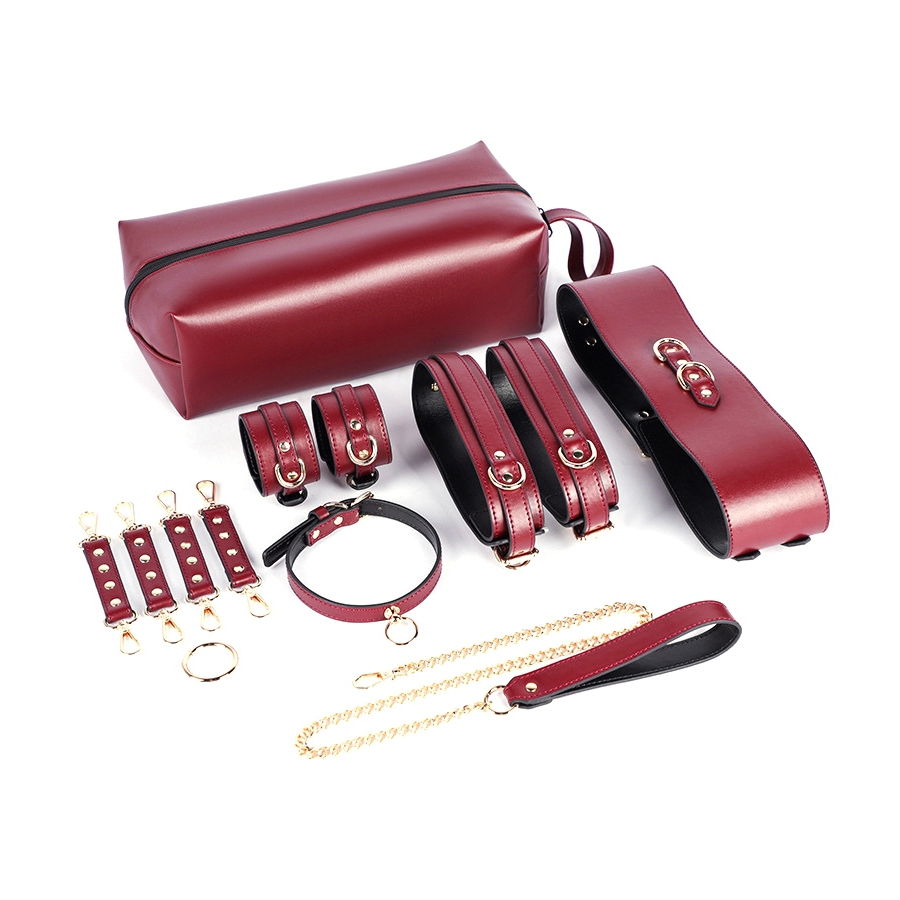 set-bdsm-6-pieces-rouge-fonce